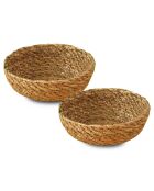 2 Paniers 100% Jute beiges - 13x13x5 cm