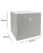 Boite de rangement grise - 30x30x20 cm