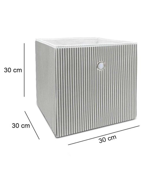 Boite de rangement grise - 30x30x20 cm