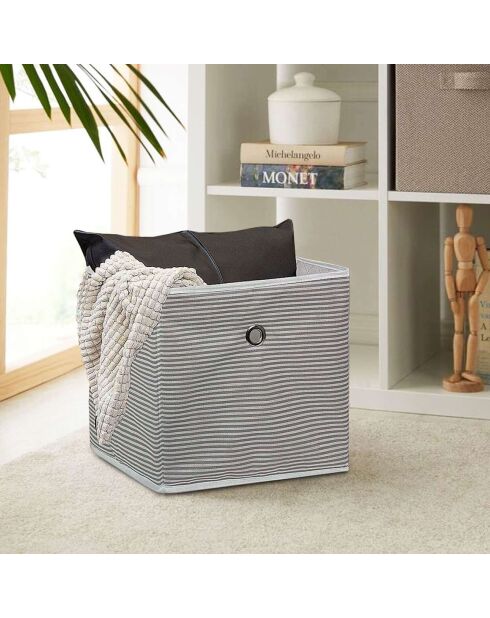 Boite de rangement grise - 30x30x20 cm