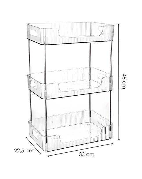Organisateur maquillage transparent - 22.5x33x48 cm
