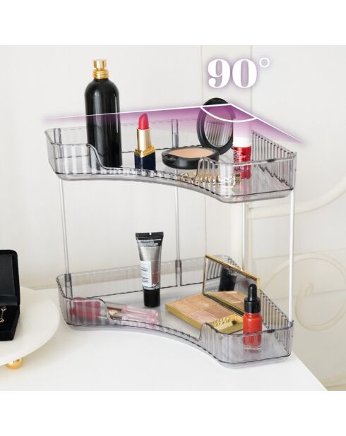 Organisateur maquillage anthracite - 25.5x35x26 cm