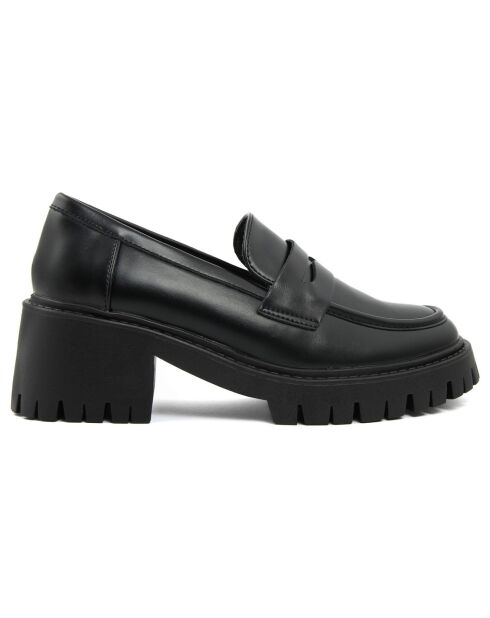 Mocassins Abby noirs - Talon 6 cm