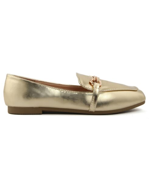 Mocassins Aurélie dorés