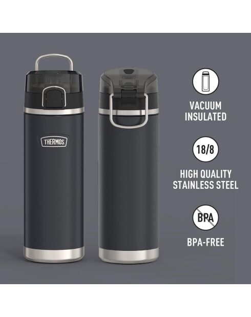 1 Bouteille isotherme& 1 Porte Aliments isotherme anthracite - 0.71L