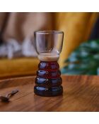 1 Carafe isotherme & 2 Tasses Barista en Verre borosilicate rouge - 1L