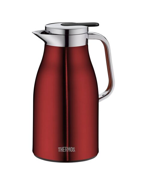 1 Carafe isotherme & 2 Tasses Barista en Verre borosilicate rouge - 1L