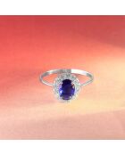 Bague Bleu merveilleux or blanc