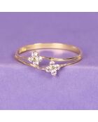 Bague Rencontre florale or jaune