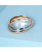Bague Trio or tricolore