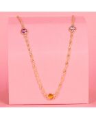 Collier Colormix Pierres semi-précieuses 3 ct Or jaune