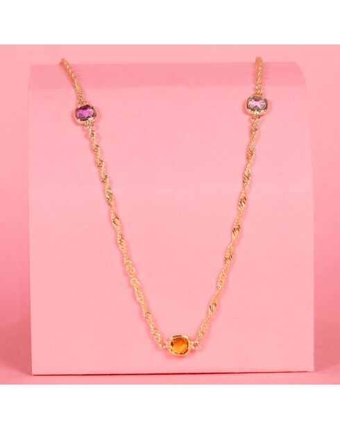 Collier Colormix Pierres semi-précieuses 3 ct Or jaune