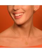 Collier Rosace pendante or jaune