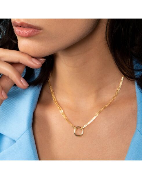 Collier Round or jaune