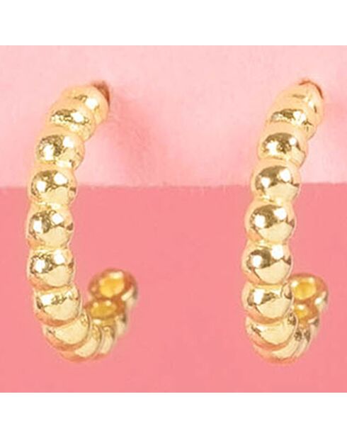 Boucles d'oreilles Demi Cercle or jaune