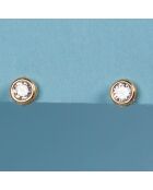 Boucles d'oreilles Philtre d'Amour Zircones or jaune