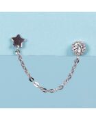 Boucle d'oreille unitaire Royal or blanc