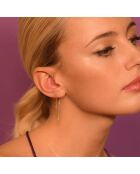 Boucles d'oreilles Elina Zirconium or jaune