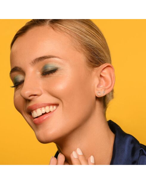 Boucles d'oreilles Moon or jaune