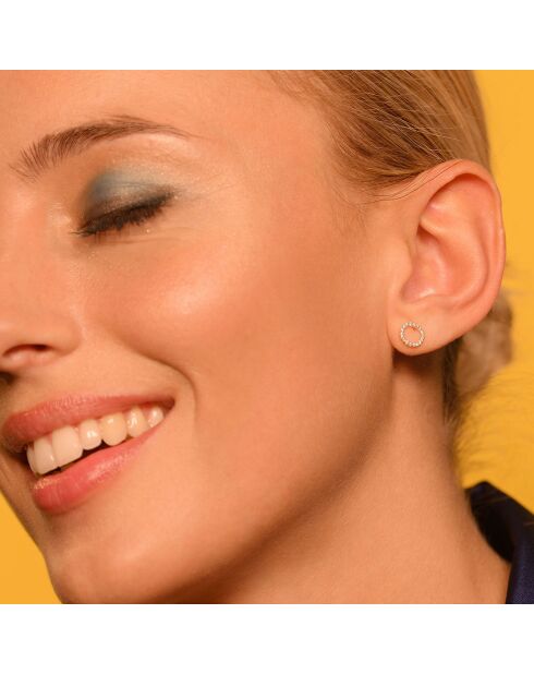 Boucles d'oreilles Moon or jaune