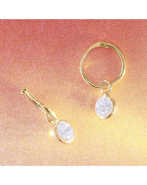 Boucles d'oreilles Créoles or jaune - 8 mm