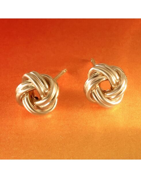 Boucles d'oreilles Noeud or jaune