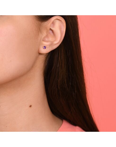 Boucles d'oreilles Ravissement Améthystes 0.40 ct or jaune