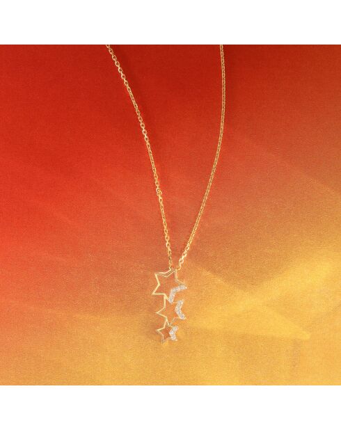 Pendentif Constellation or jaune