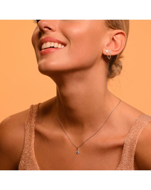 Pendentif Le Messager Bleu or blanc