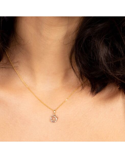 Pendentif Croisade or tricolore