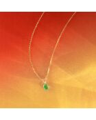 Pendentif Puce Emeraude 0.34 ct or jaune