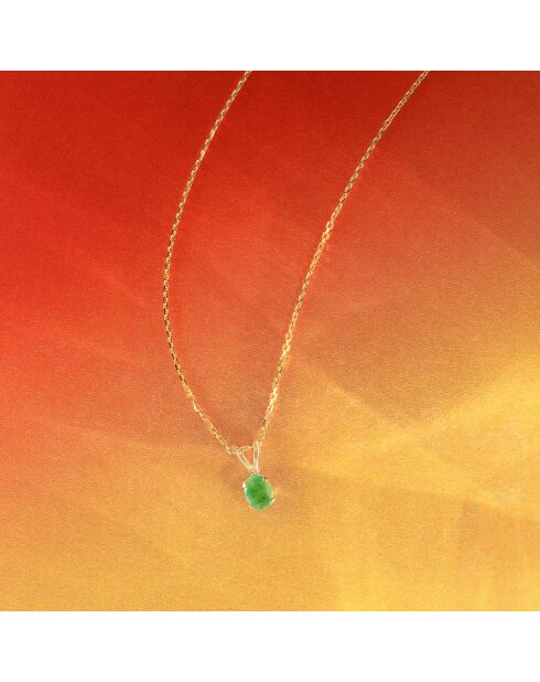 Pendentif Puce Emeraude 0.34 ct or jaune