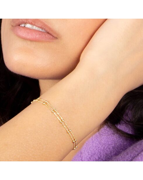 Bracelet Boules or jaune
