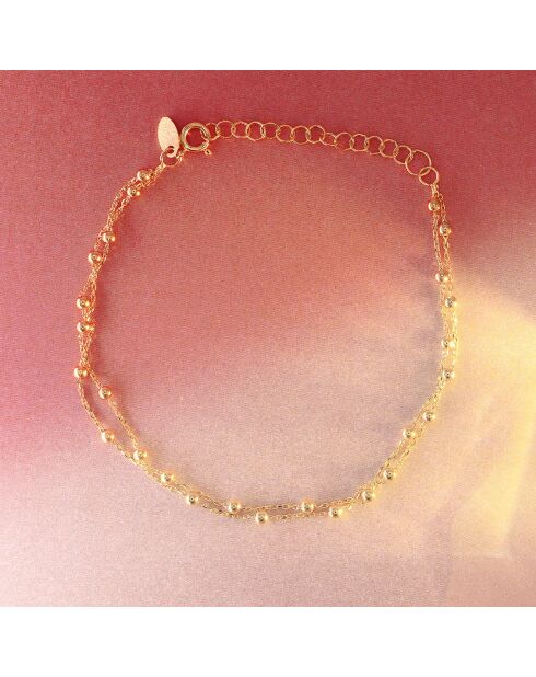 Bracelet Boules or jaune