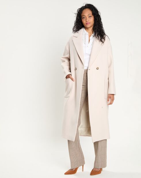Manteau en Laine mélangée Miranda naturel