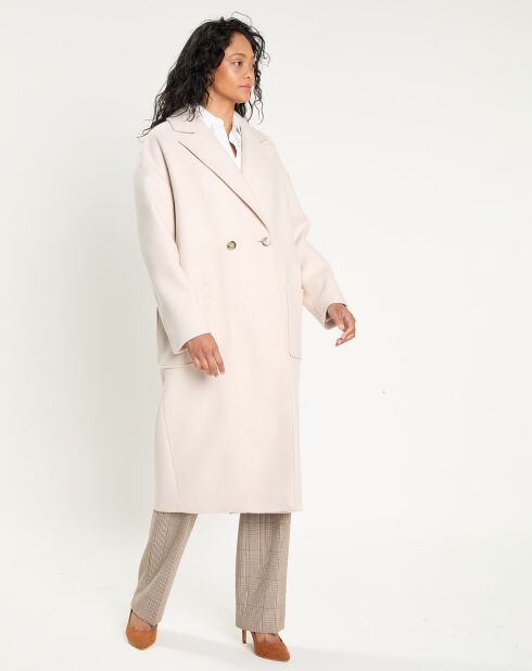 Manteau en Laine mélangée Miranda naturel
