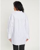 Chemise Cahaya à rayures blanc/noir