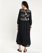 Robe 100% Laine Baptême     noire