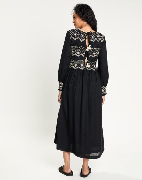 Robe 100% Laine Baptême     noire