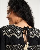 Robe 100% Laine Baptême     noire