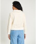 Cardigan Maille Dentelle    ecru