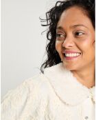 Cardigan Maille Dentelle    ecru