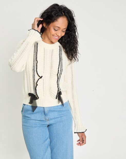 Pull en Laine mélangée Parure     ecru