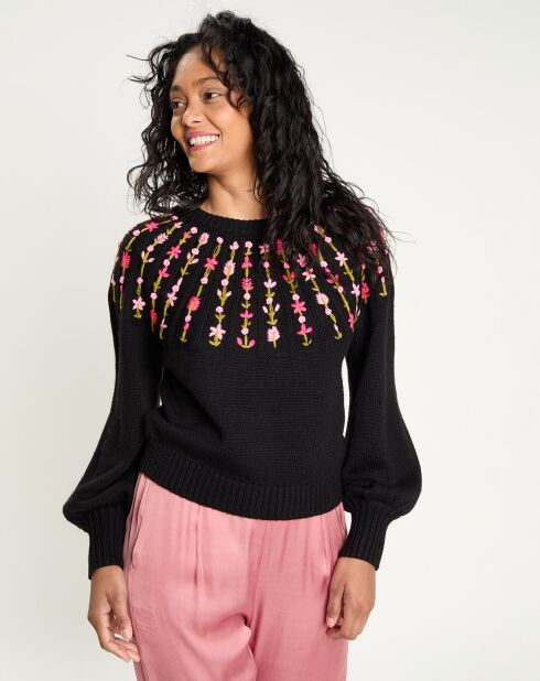 Pull en Laine mélangée Claudine     noir