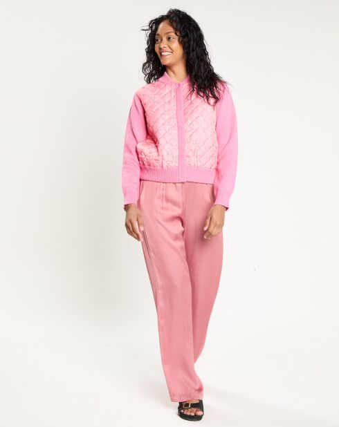 Cardigan en Laine mélangée Nuage     rose