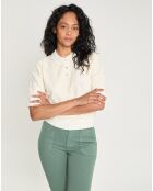 Polo Maille Dentelle    ecru