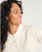 Polo Maille Dentelle    ecru