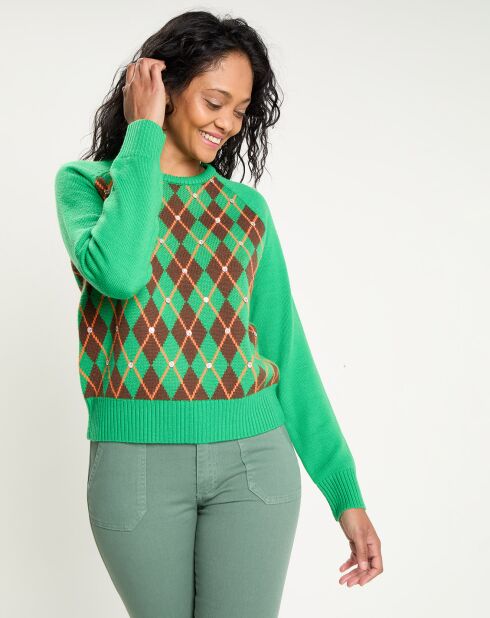 Pull 100% Laine Burlington     vert
