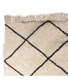 Tapis Tufte Lozag blanc/noir - 230x160 cm