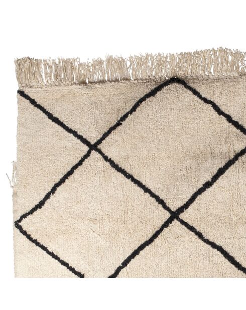 Tapis Tufte Lozag blanc/noir - 230x160 cm